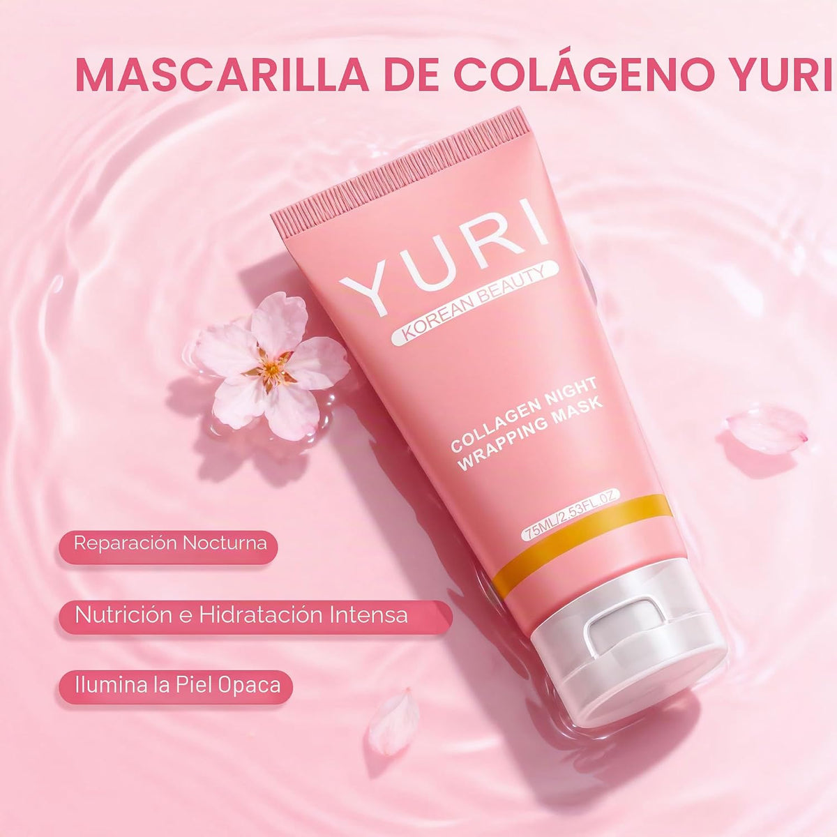 YURI - Máscara de colágeno para envolver la noche: máscara de colág...