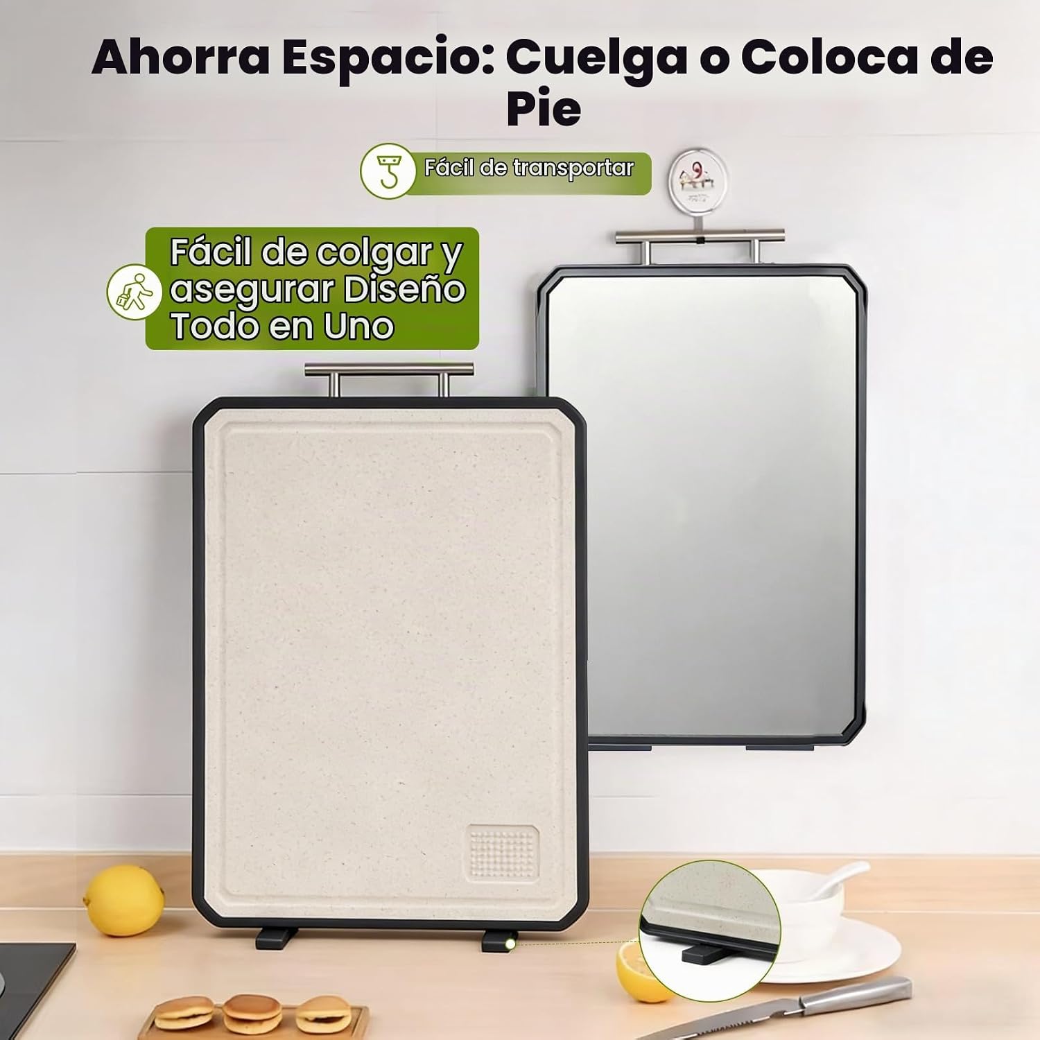 Tabla de cortar de titanio para cocina, tabla de cortar de titanio...