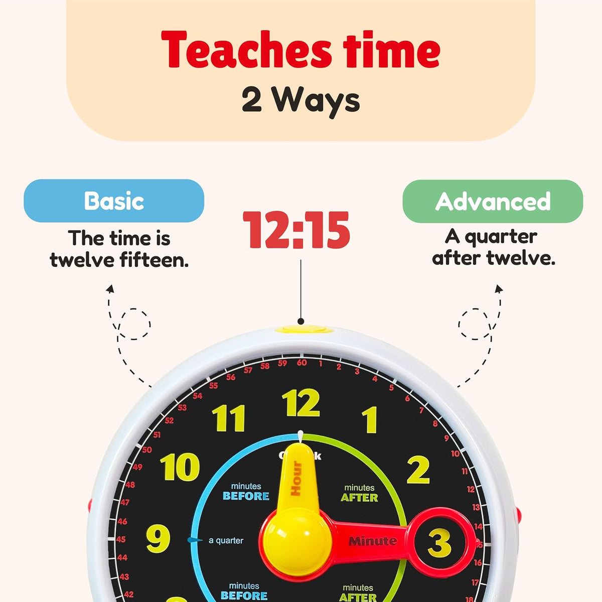 Reloj de aprendizaje Best Learning: reloj de enseñanza parlante par...