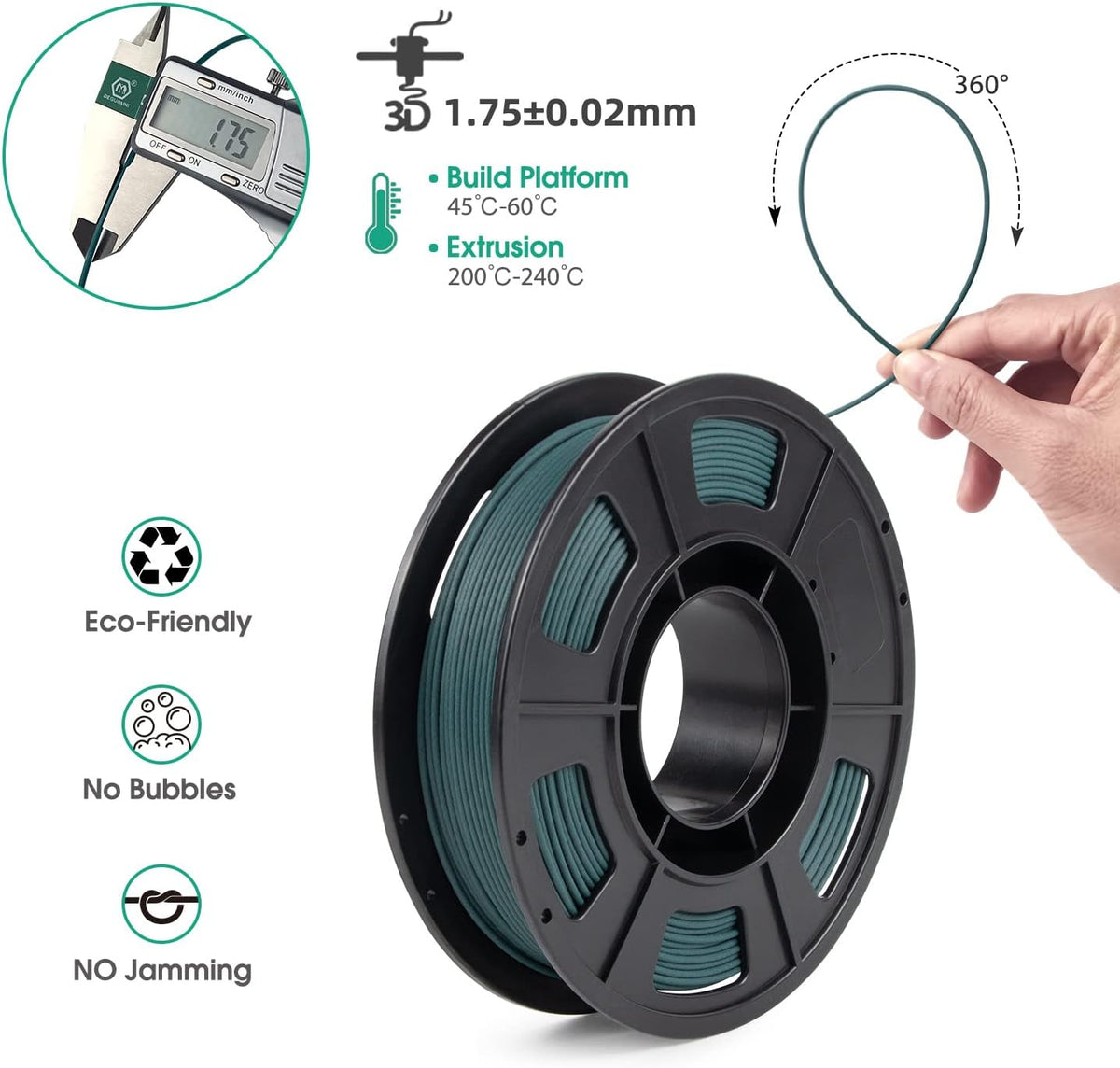 iSANMATE - Filamento de PLA de fibra de carbono para impresora 3D,...