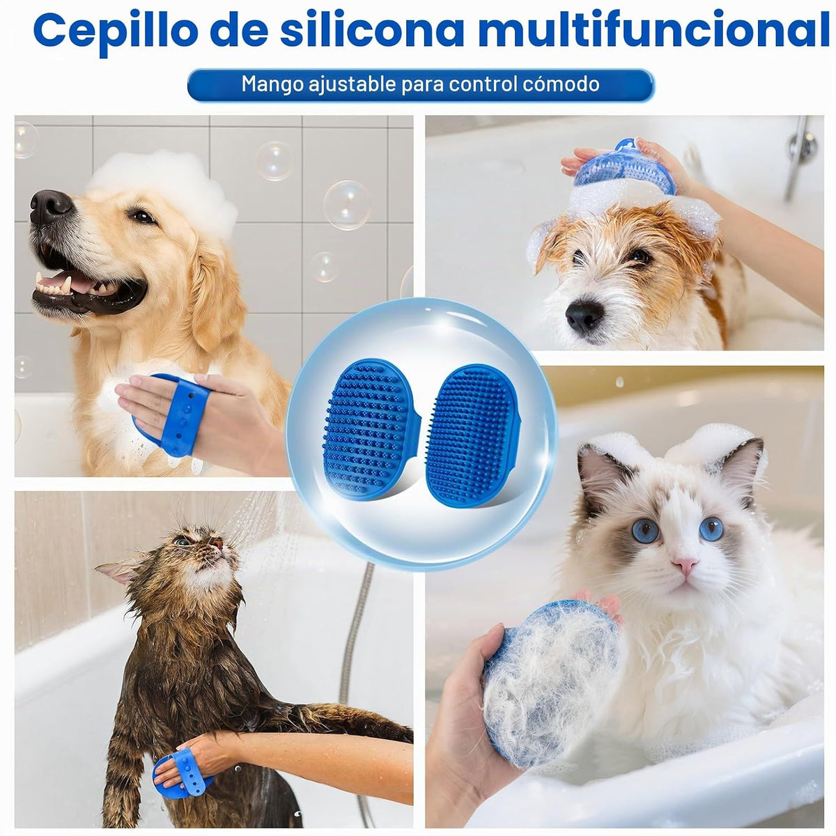 Cepillo de vapor para mascotas para perros y gatos, suministros de...