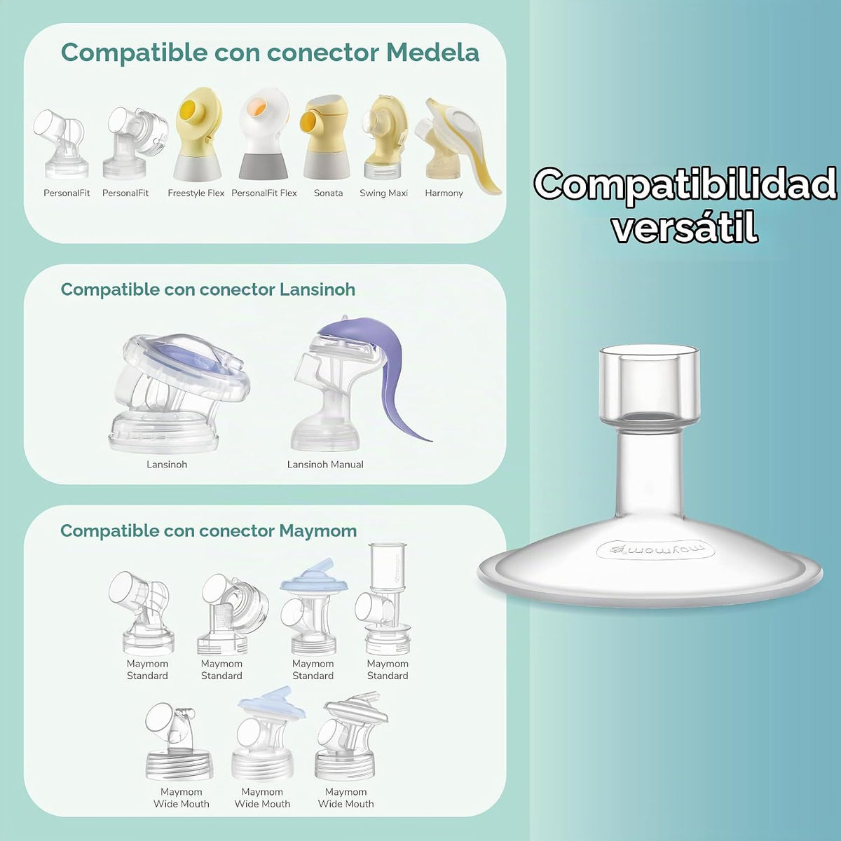 Maymom MyFit Shields de 0.51 pulgadas, serie Saucer; compatible con...