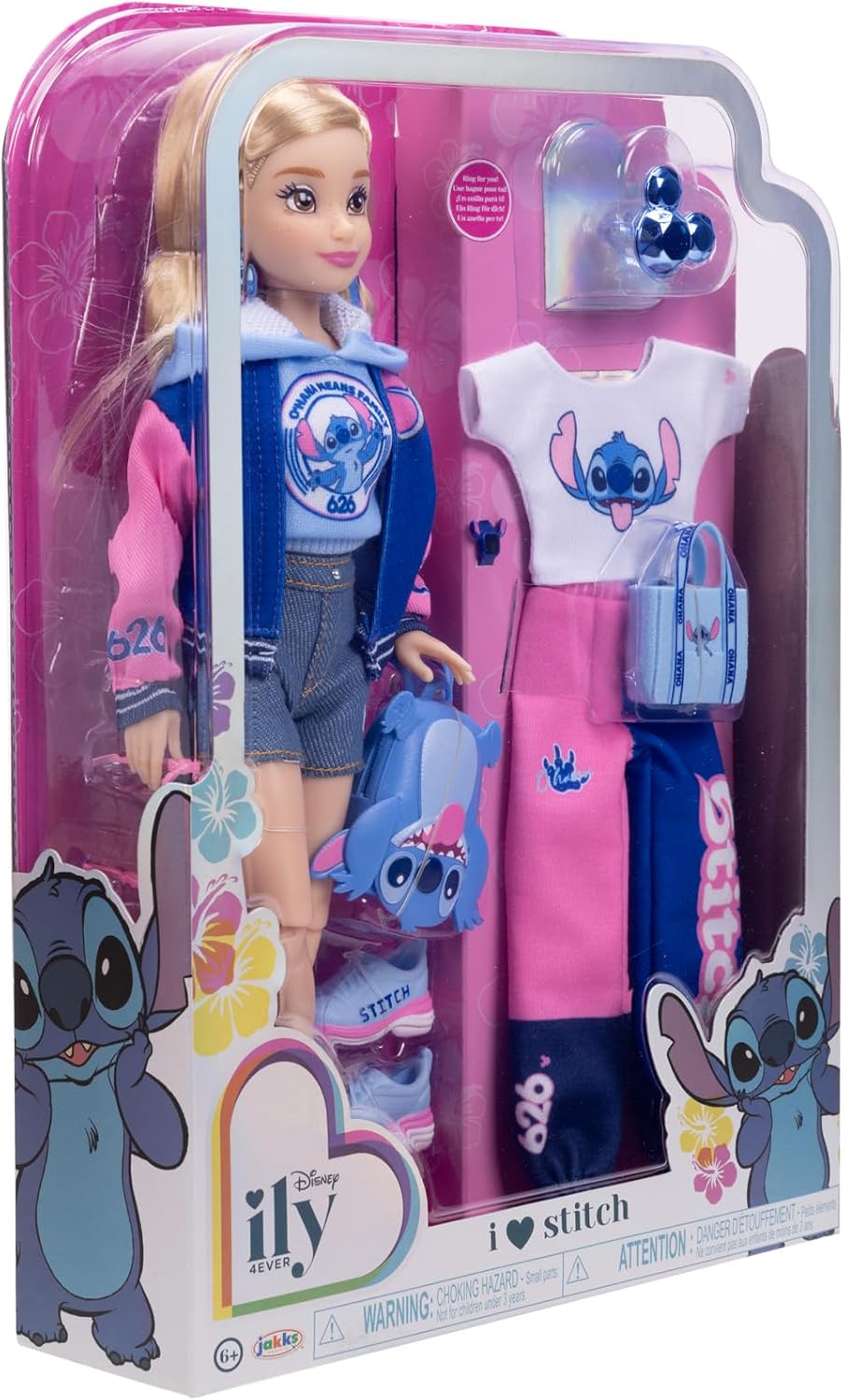 Disney ILY 4ever Muñecas de Moda de Stitch con Chaqueta Varsity de...