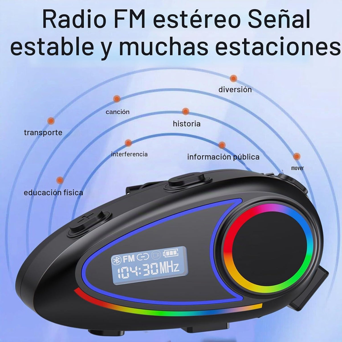 Intercomunicador inalámbrico para casco de motocicleta y auriculare...