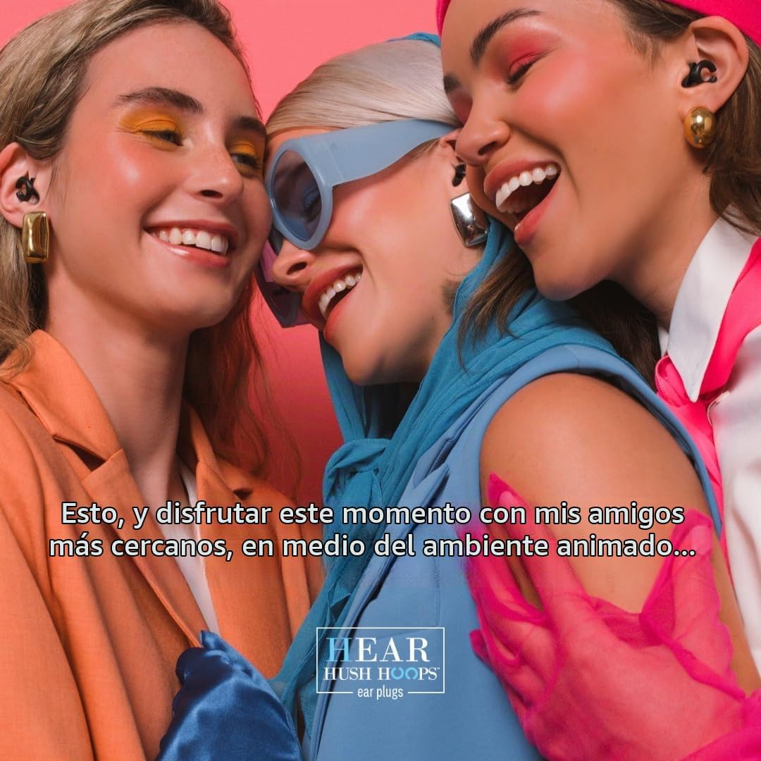 Tapones para los oídos Hush Hoops, tapones reutilizables de silicon...