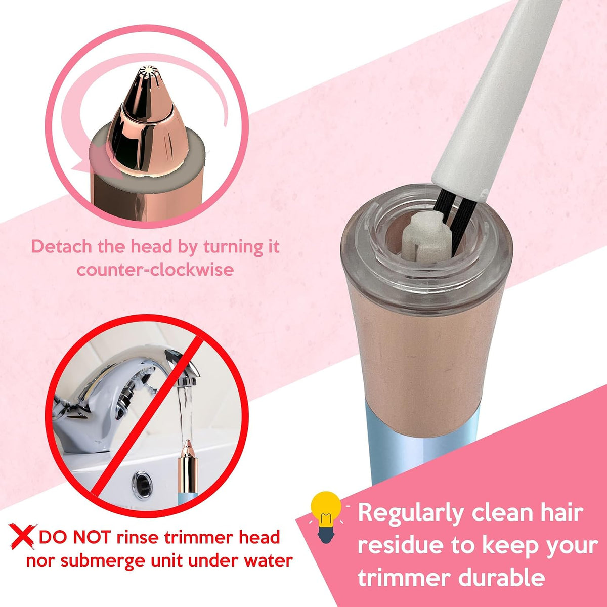 iMusthav Cortador de cejas eléctrico impecable para mujeres con bat...