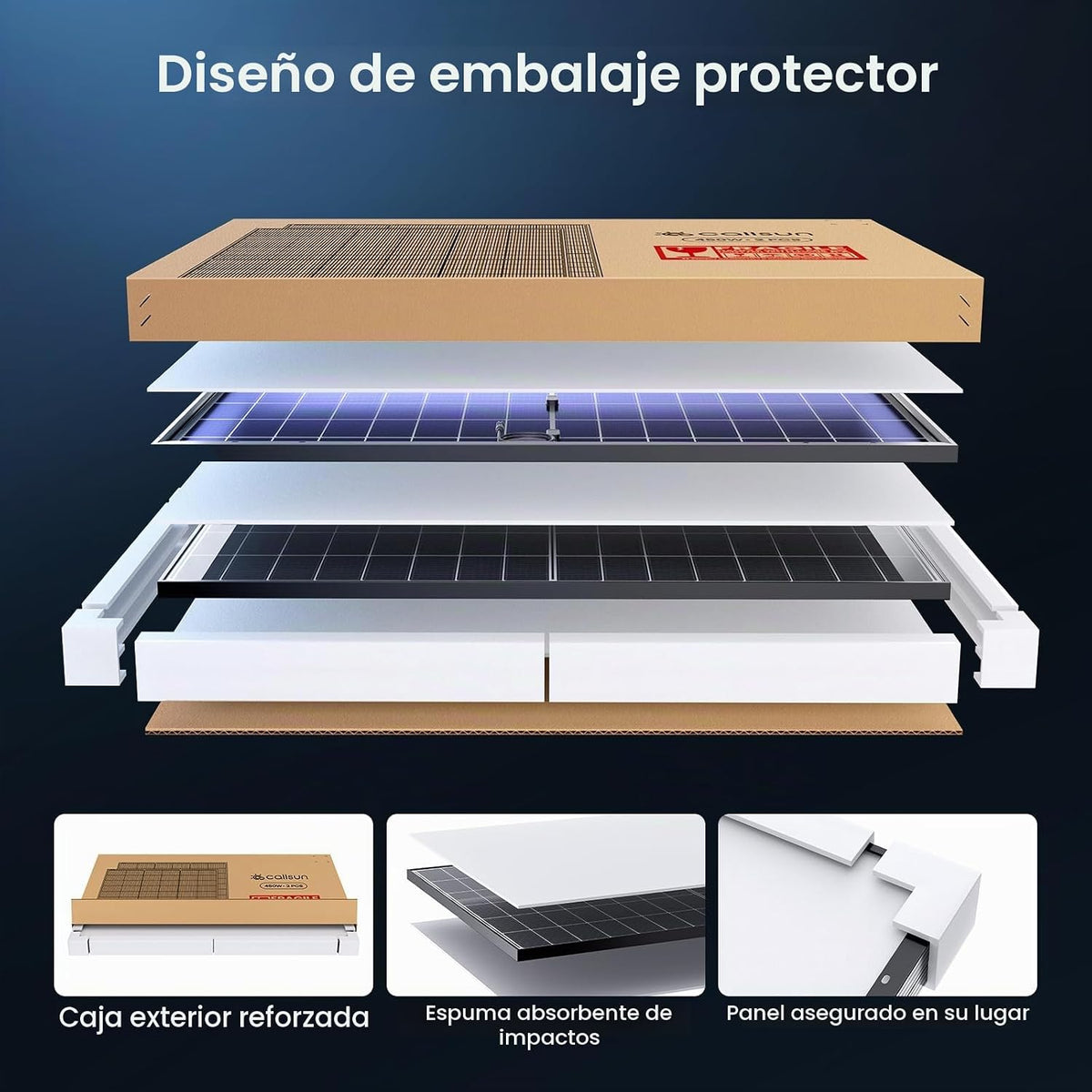 Callsun panel solar bifacial 450W, células solares tipo N 16BB | Ha...