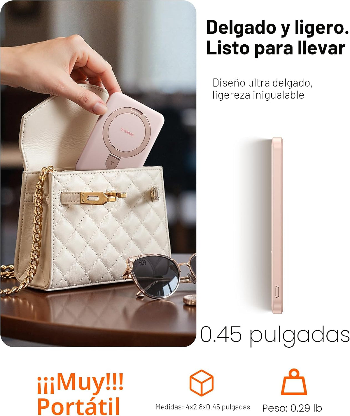 TORRAS - Cargador portátil para iPhone 18 Pro Max, banco de energía...