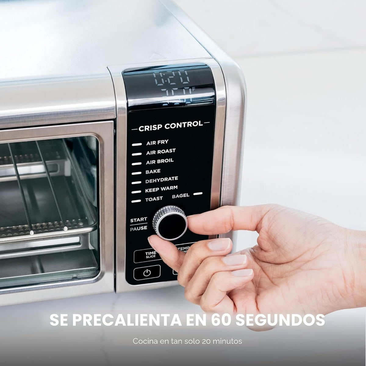 Horno de Encimera Digital Ninja Air Fry, Funcionalidad 8 en 1, 1800...