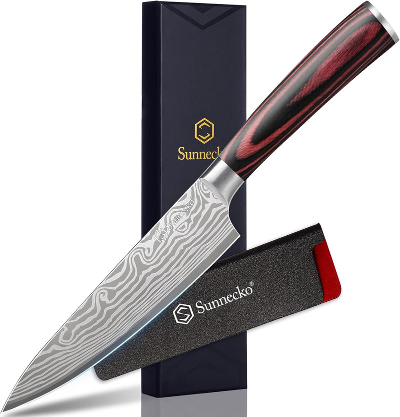 Sunnecko - Cuchillo pequeño de chef de 5.5 pulgadas, cuchillo utili...
