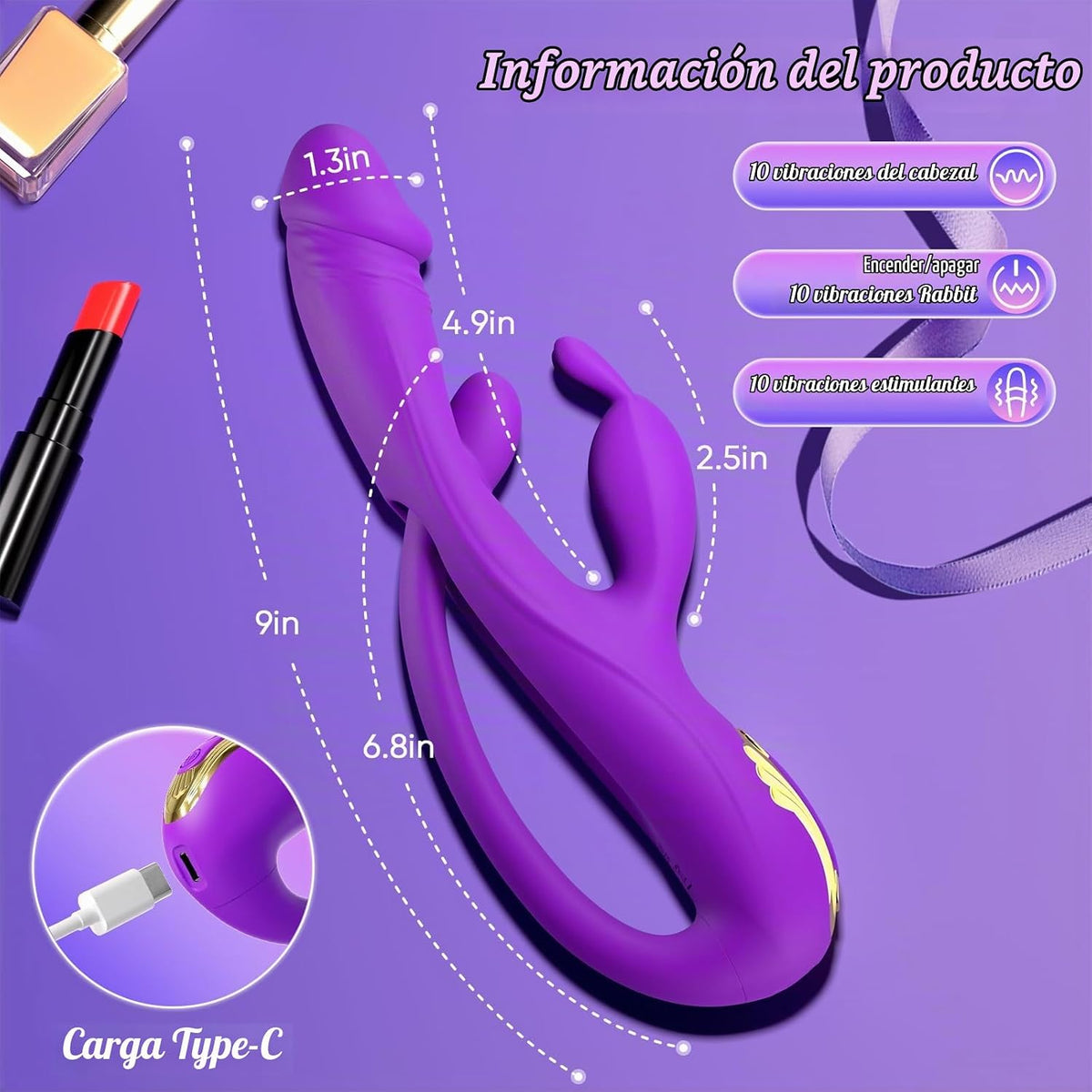 Juguetes sexuales vibradores para mujeres, vibrador de punto G 3IN1...