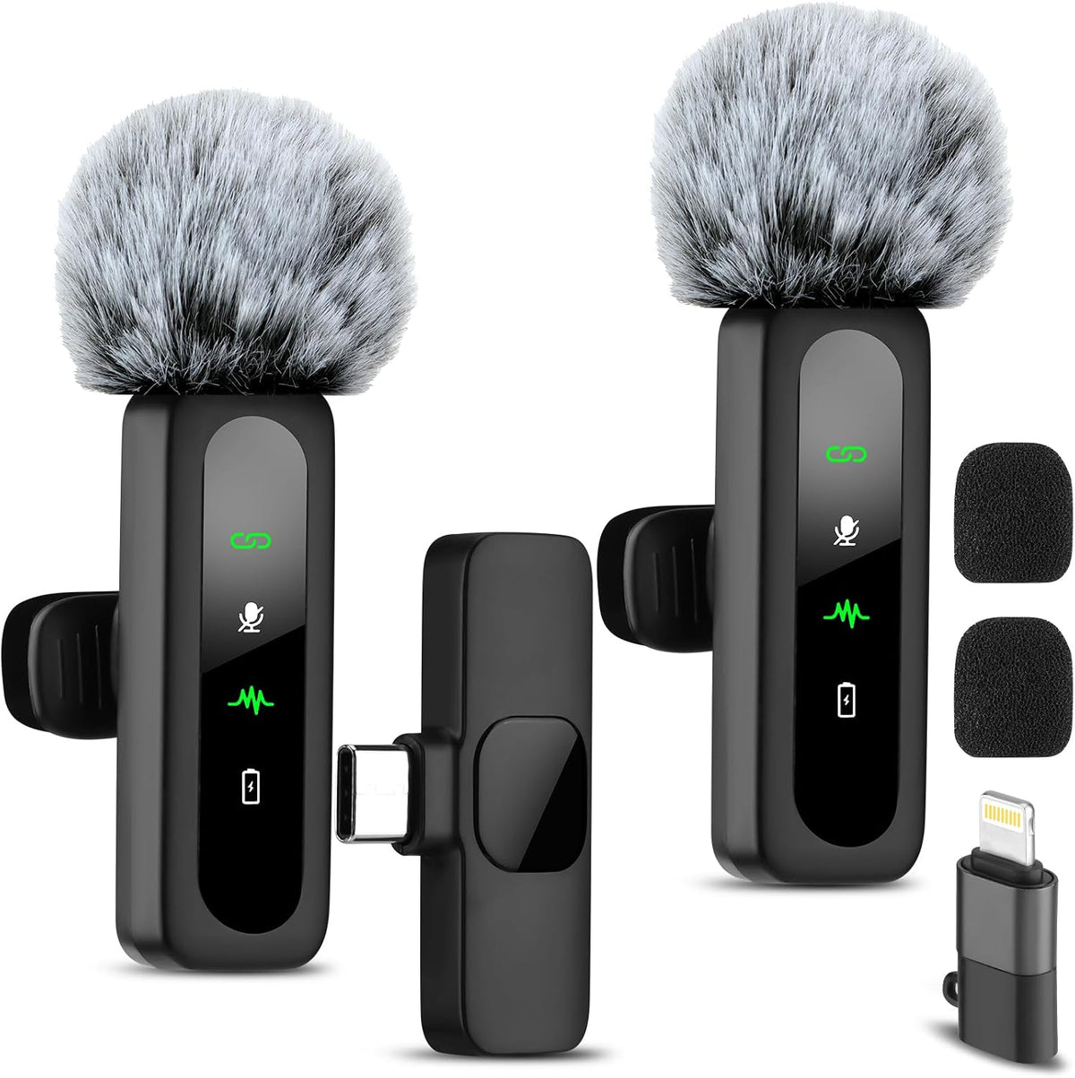 YUANRAN Mini micrófono inalámbrico para iPhone, micrófono de solapa...