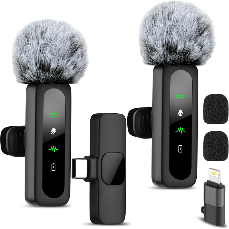YUANRAN Mini micrófono inalámbrico para iPhone, micrófono de solapa...