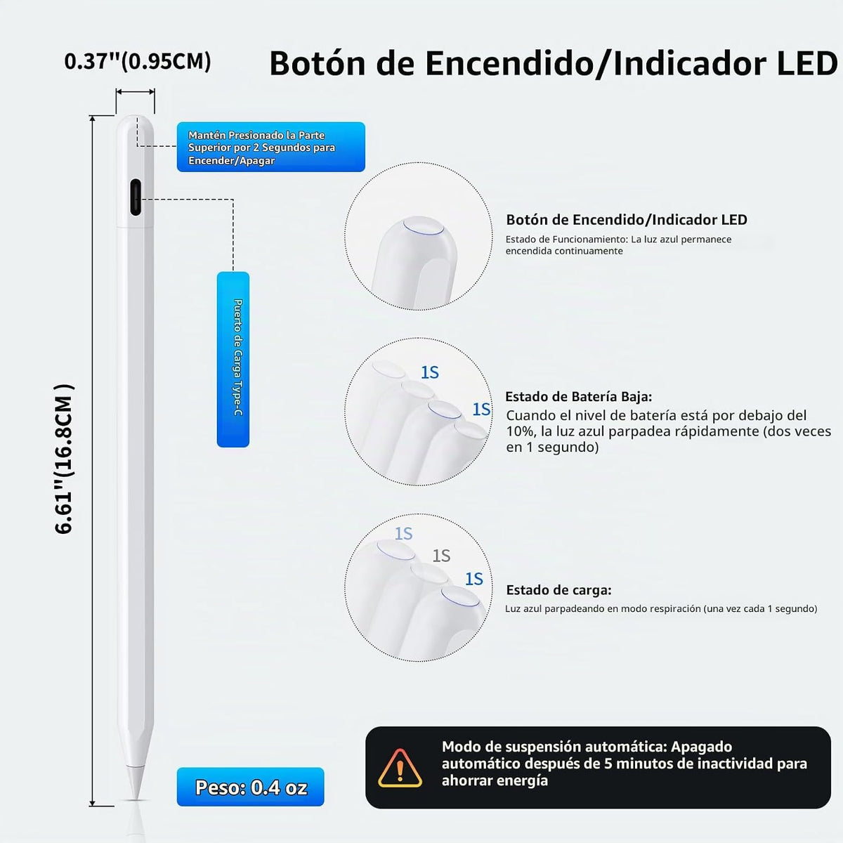 Tresoba Lápiz digital para iPad FindMy compatible con Apple iPad 6-...