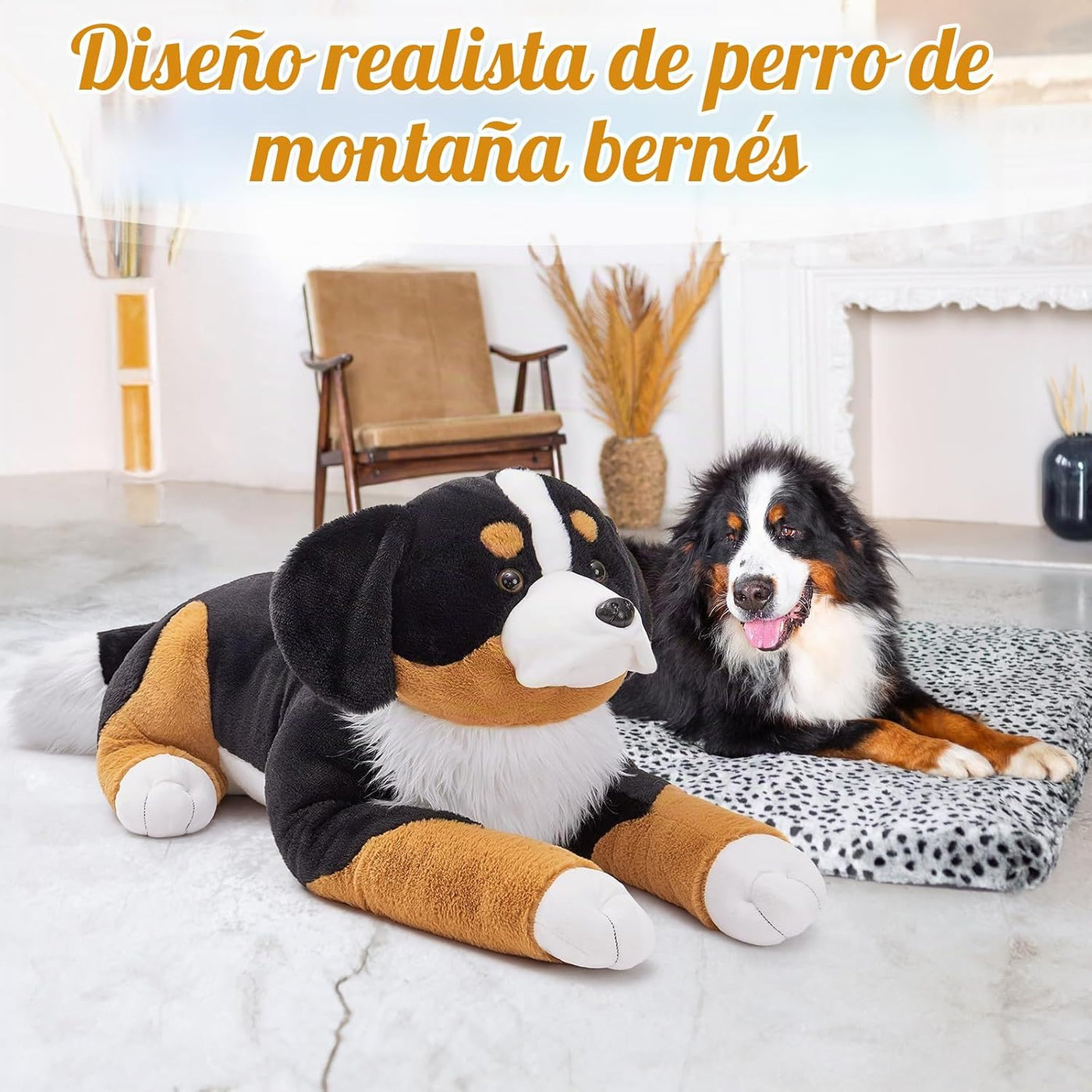 MaoGoLan - Peluche gigante de perro de montaña de Berna en peluche,...