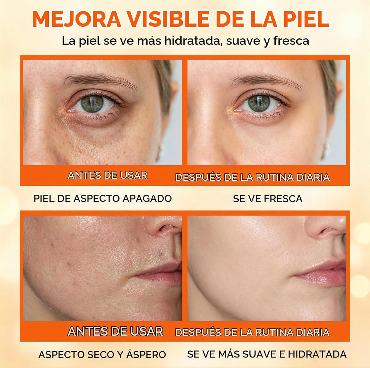 Set de cuidado de la piel con niacinamida de vitamina C, rutina dia...