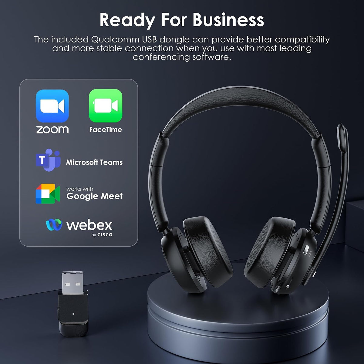 Actualice los auriculares inalámbricos ANC y ENC con micrófono para...