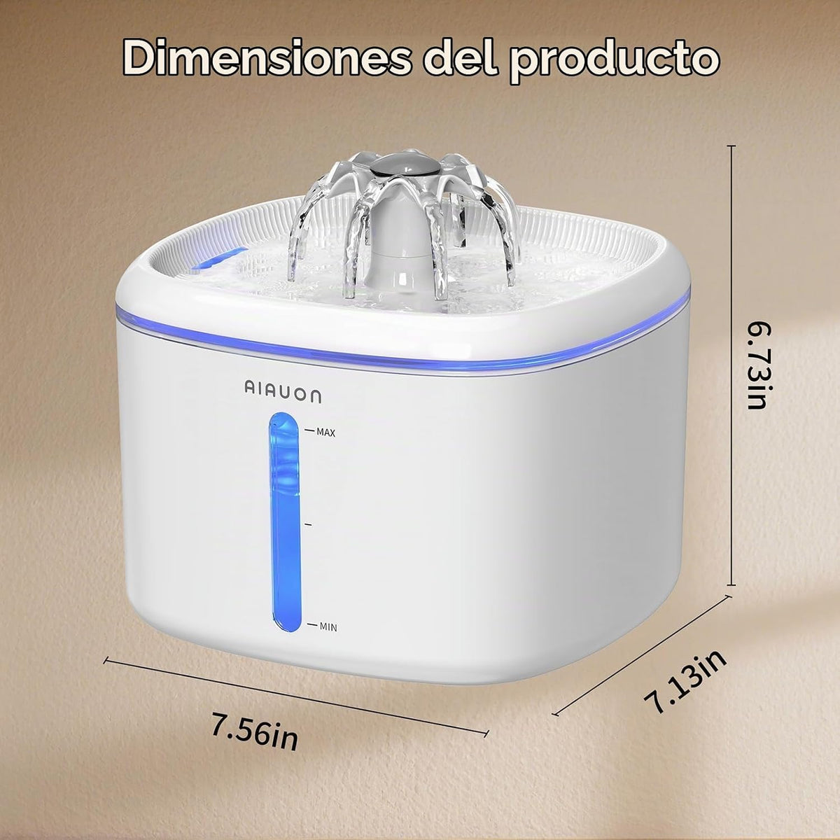 Fuente de agua para gatos, fuente para gatos de 84 onzas \/ 2.5 L,...