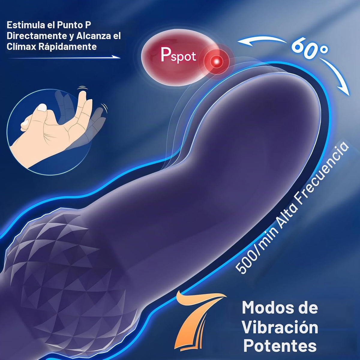 BEISAR - Masajeador de próstata vibrador anal, vibrador de empuje,...