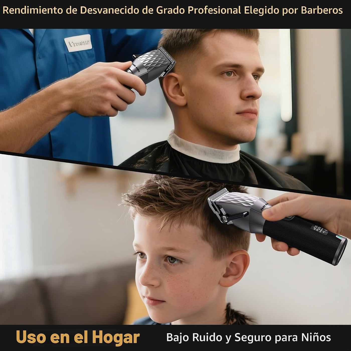 FADEKING® Cortadora de pelo inalámbrica y recortadora de barba para...