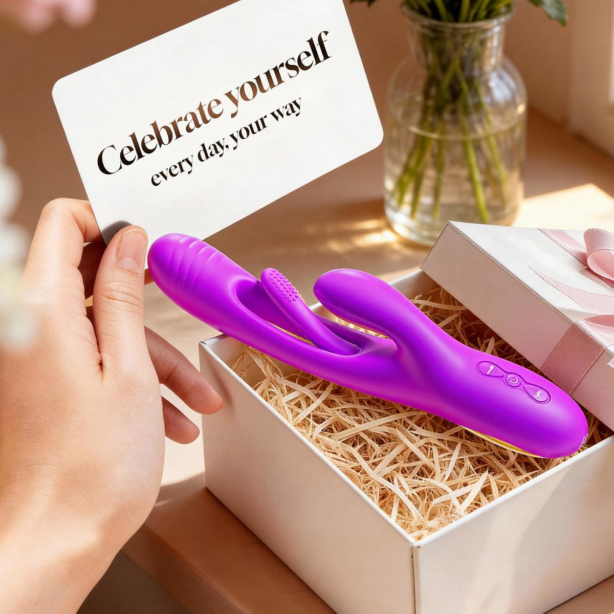Vibrador consolador conejo - LOVENOTE masajeador de punto G para mu...