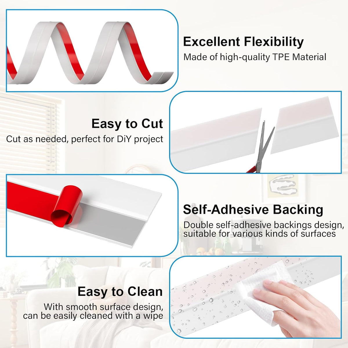 Pluden Nuevo Burlete Engrosado Mejorado de 2 Pulgadas (Ancho) x 10...