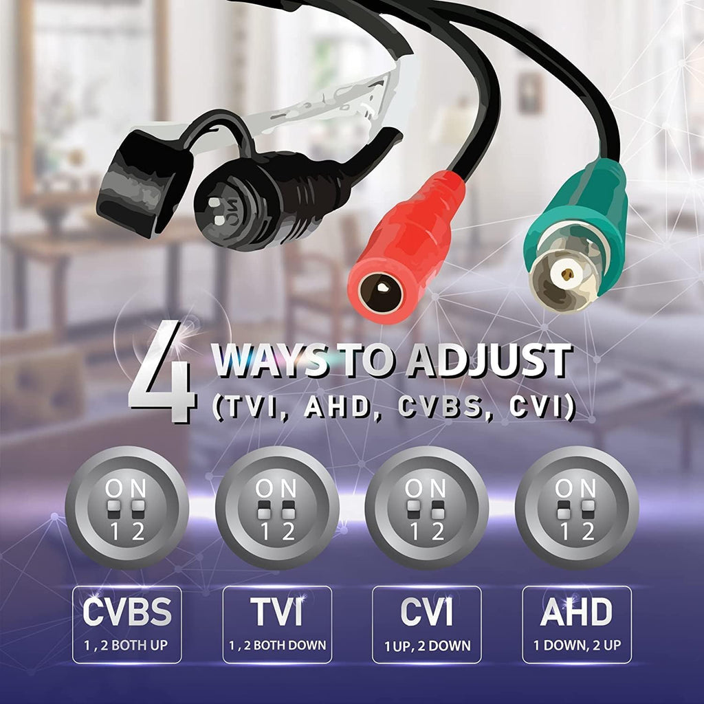 Marquis 5MP 24\/7 a todo color HD TVI\/CVI\/AHD\/CVI 4 en 1torreta...