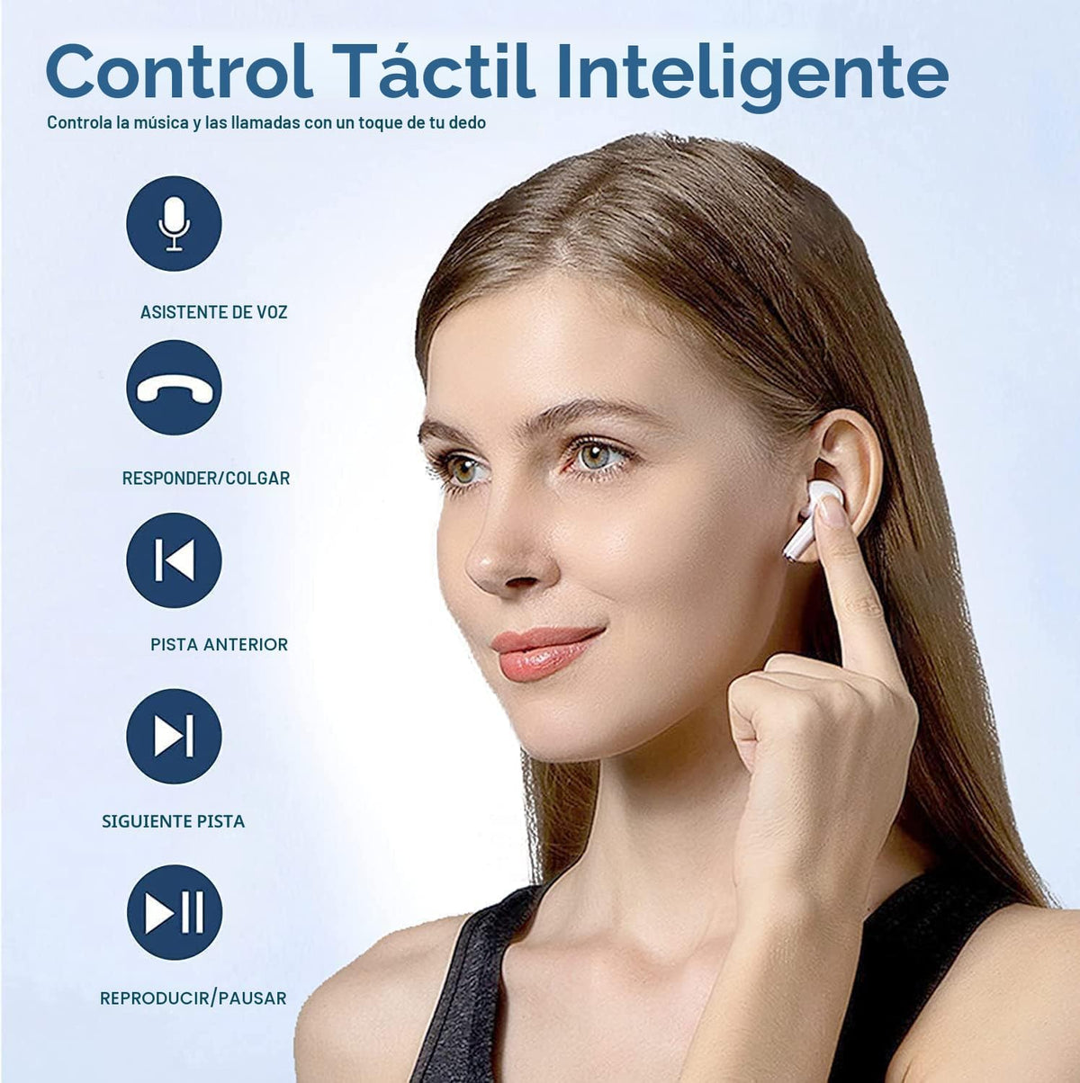 BlomFlami - Auriculares inalámbricos Bluetooth 5.3, auriculares est...