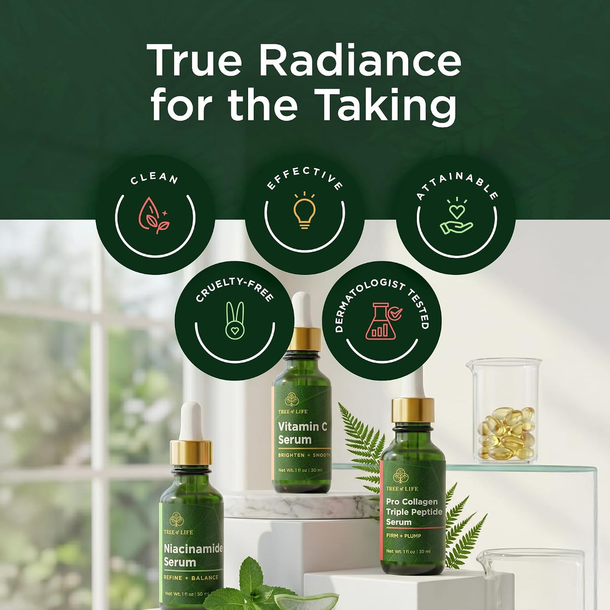 Set de cuidado de la piel con suero facial Tree of Life, suero con...