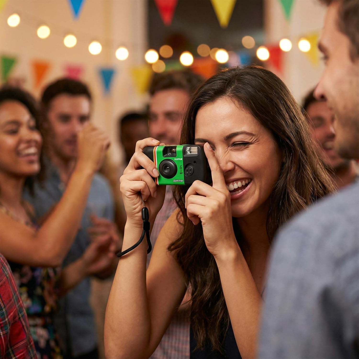 Fujifilm QuickSnap Flash 400 - Cámara desechable de 1.378 in + corr...