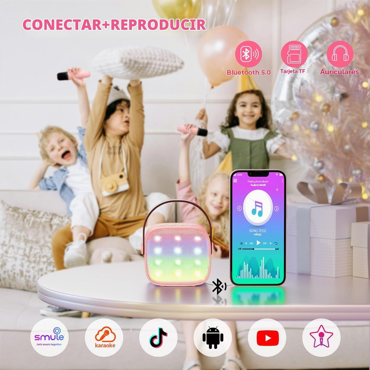 YLL Máquina de karaoke para niños y adultos, regalos de cumpleaños...