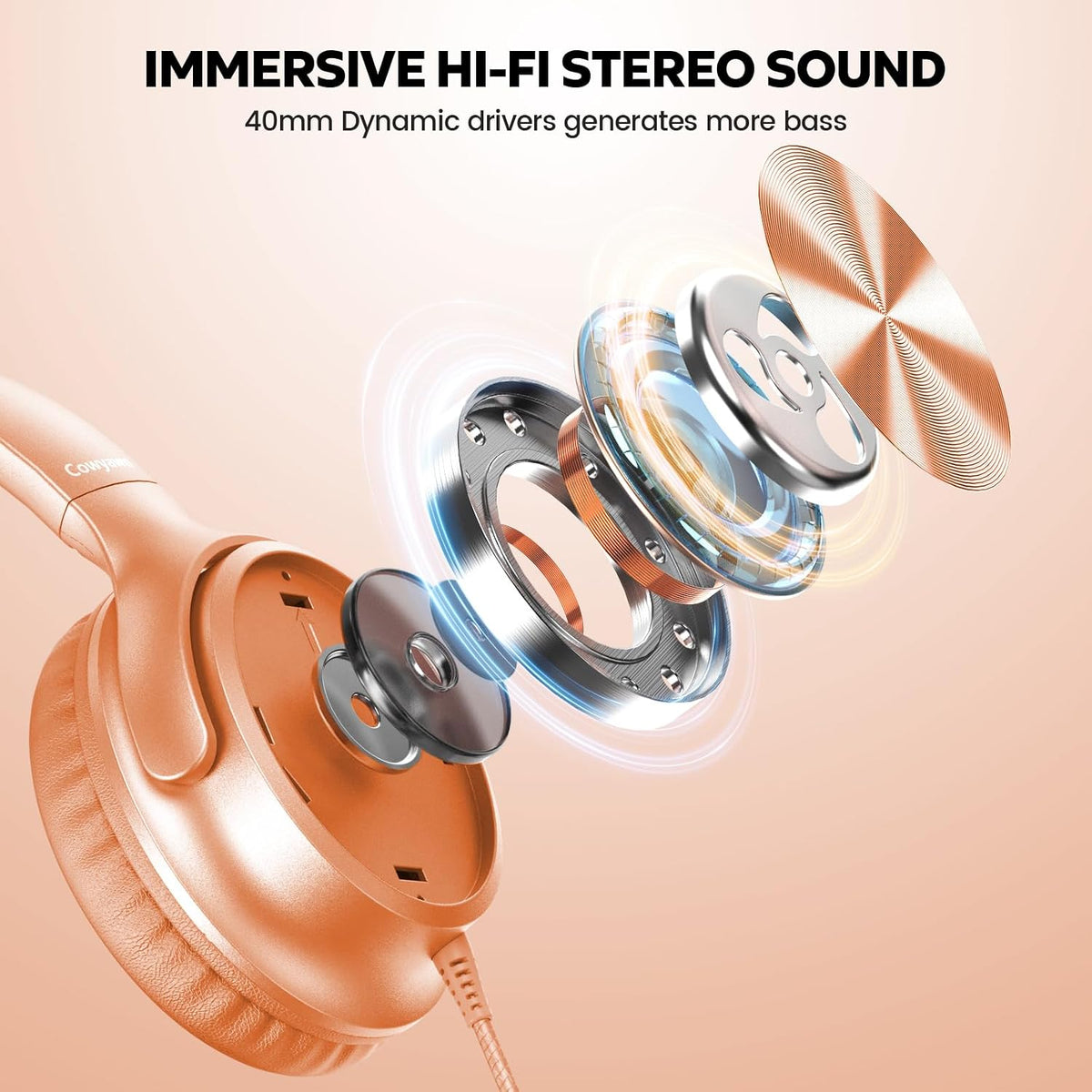 Cowyawn Auriculares USB C con cable, auriculares USB C con cable co...