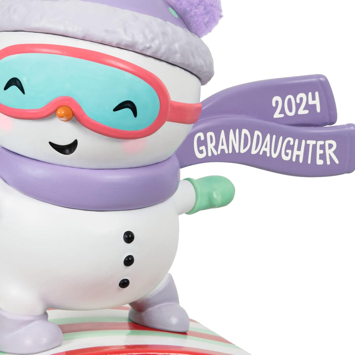 Hallmark Keepsake Adorno de Navidad 2024, muñeco de nieve de snowbo...