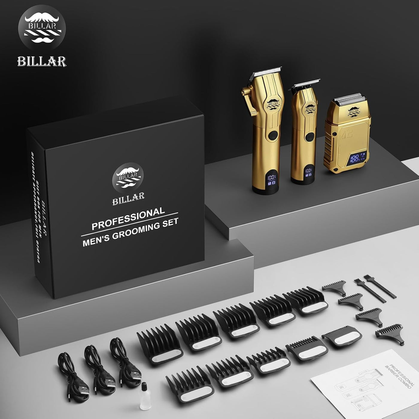 BILLAR Juego de Cortapelos y Recortadora de Peluquería Profesional...