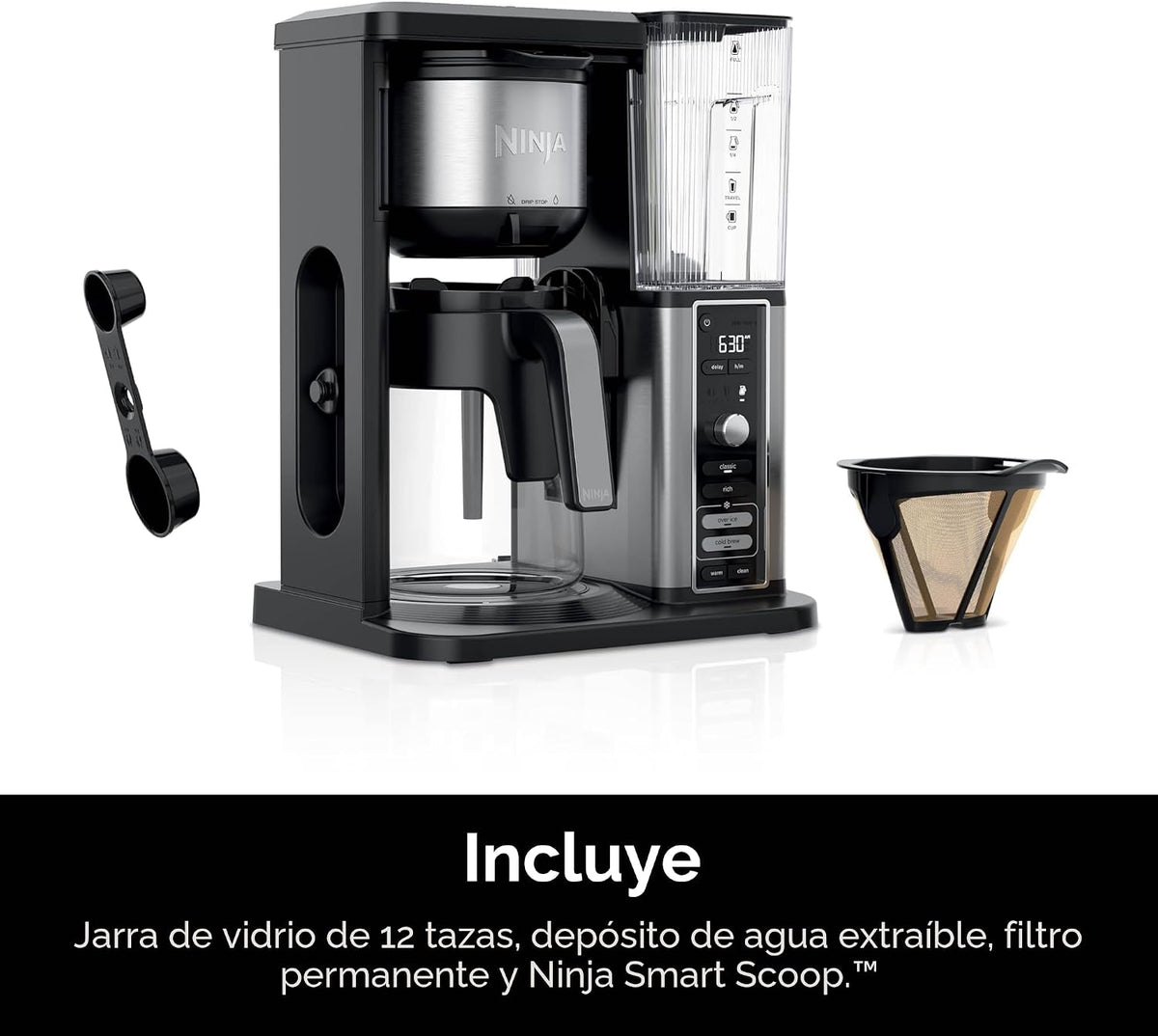Cafetera Ninja Hot &amp; Iced XL con Rapid Cold Brew, 4 estilos de...