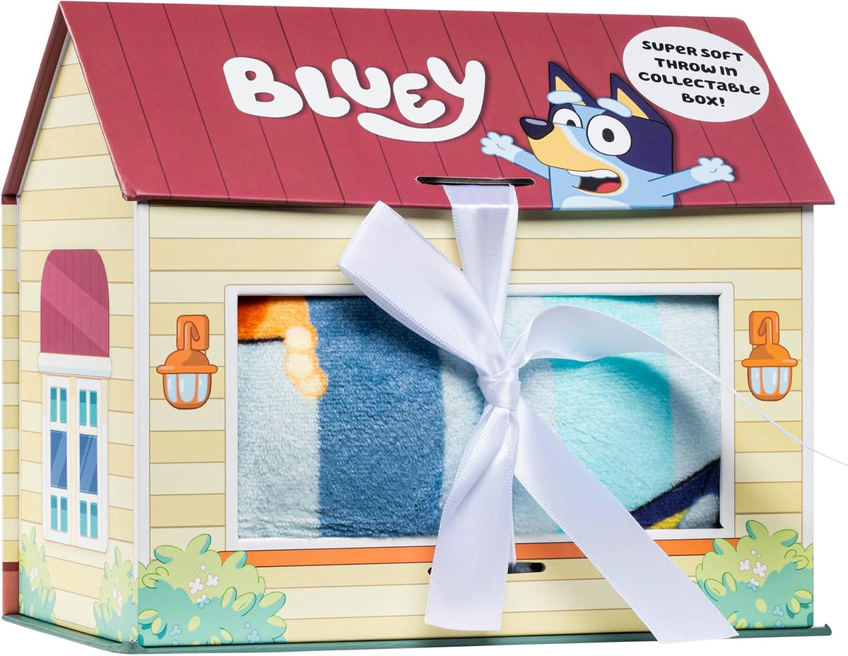 Jay Franco Manta Bluey con caja de regalo, medidas de 46 x 60 pulga...