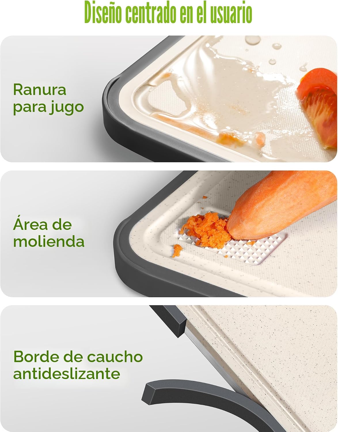 Washour Tablas de cortar de titanio para cocina, tabla de cortar 2...