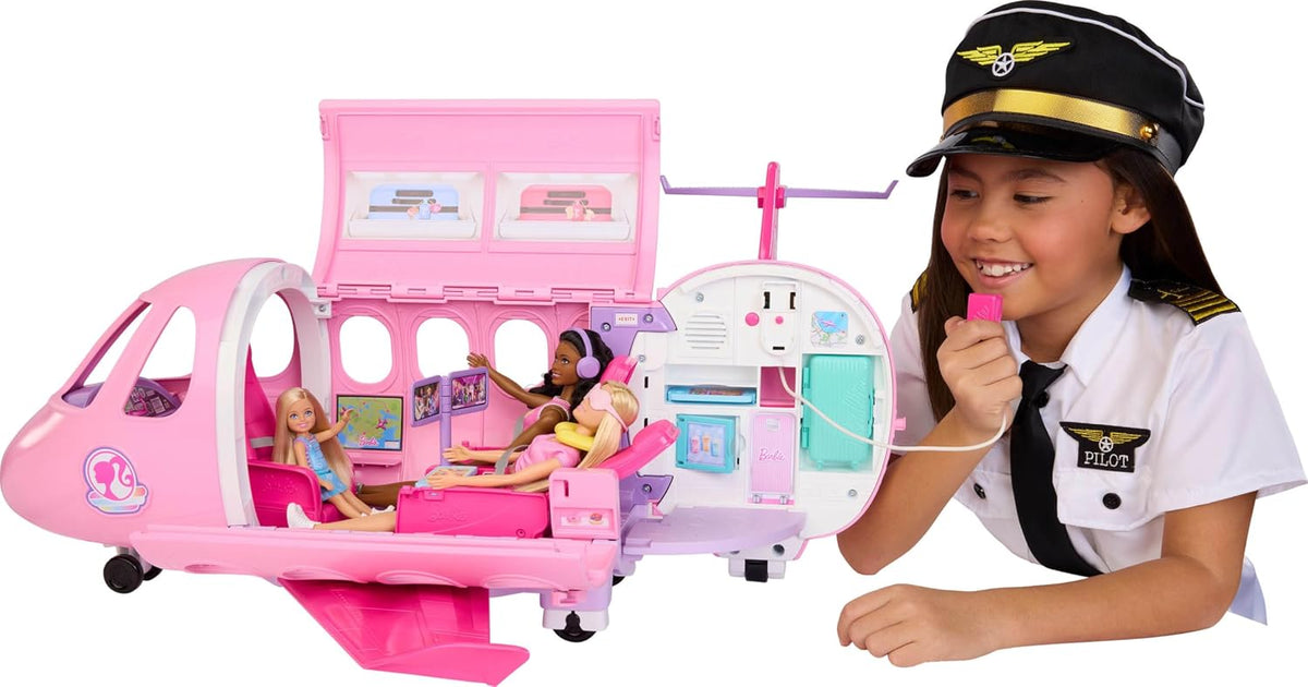 Barbie Juego y accesorios Dream Land Dream Plane | Micrófono de tra...