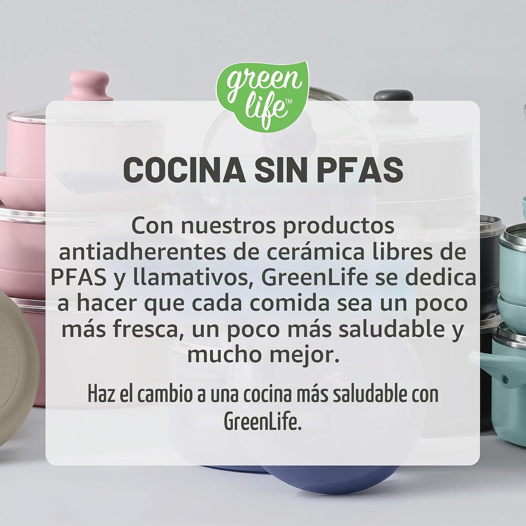GreenLife Juego de utensilios de cocina antiadherentes de 16 piezas...