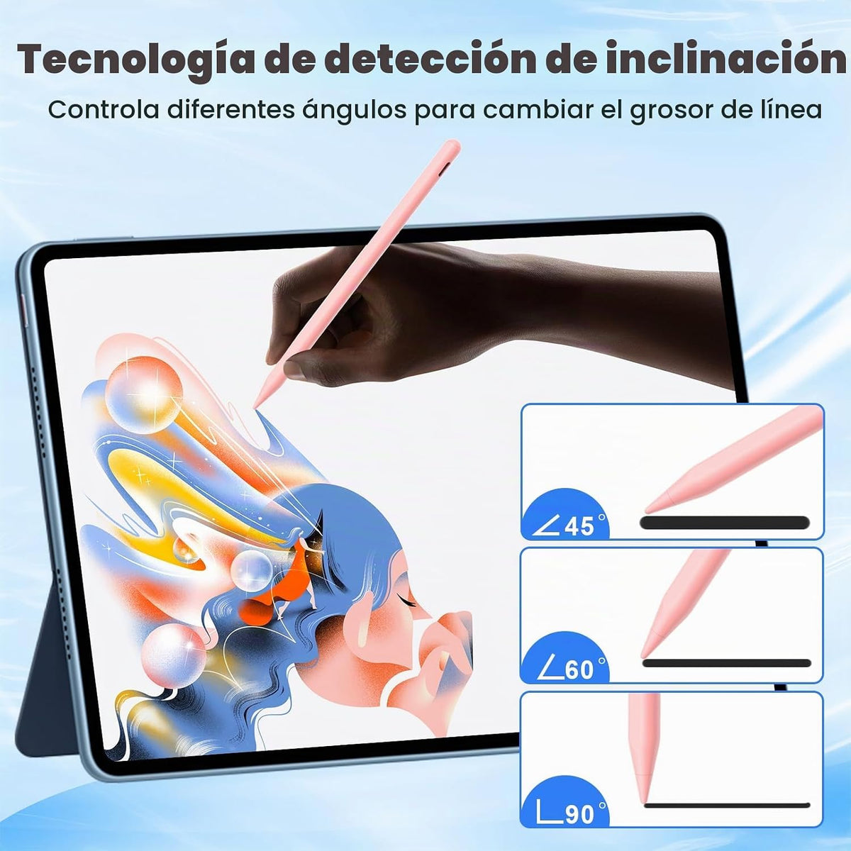 Lápiz óptico para iPad 2018-2026, USB C de 8 minutos, 3X carga rápi...