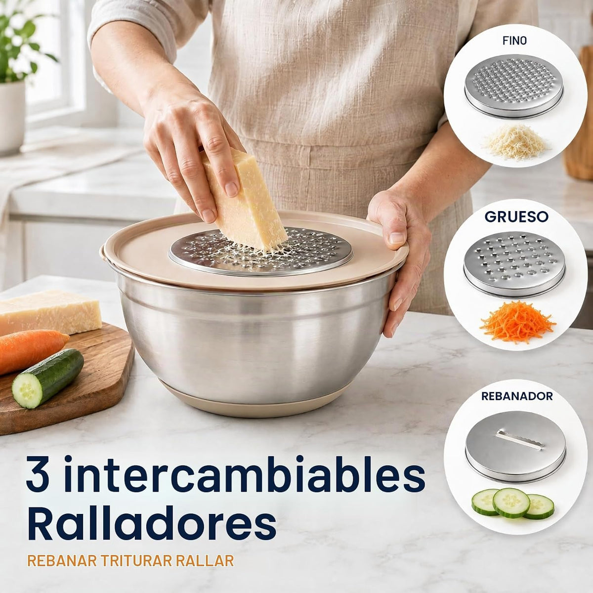 YUNNKEEY - Juego de 30 tazones para mezclar, tazas y cucharas medid...