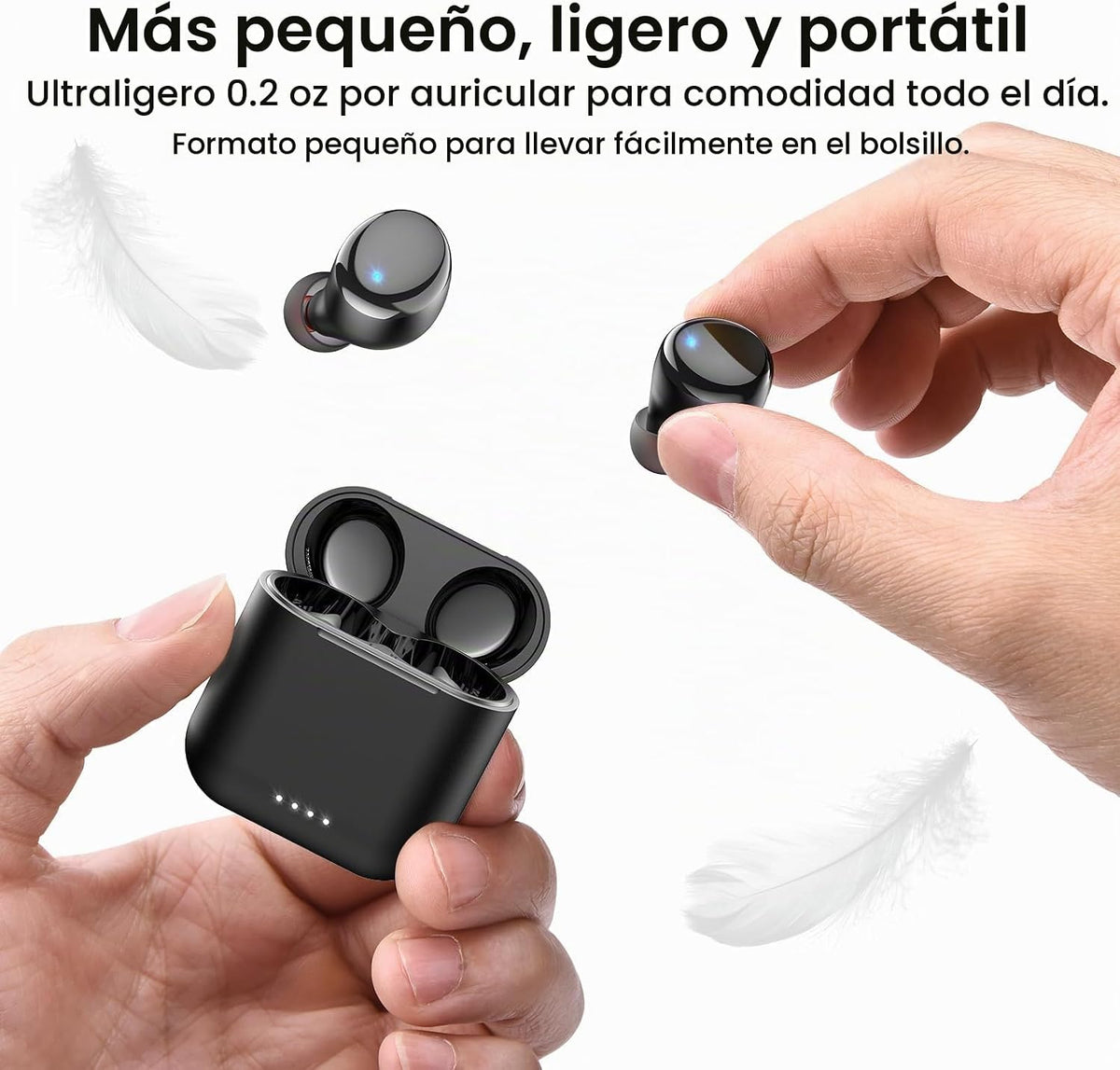 Auriculares inalámbricos TOZO T6 con sonido estéreo Bluetooth 5.3,...