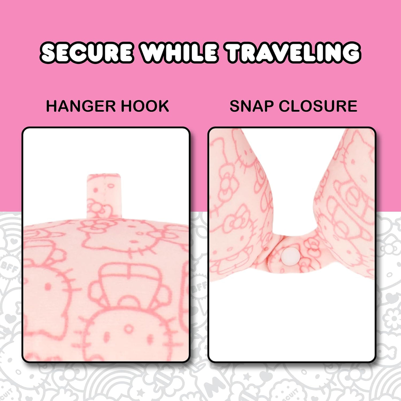 FUL Hello Kitty - Almohada para el cuello, color rosa | Accesorios...
