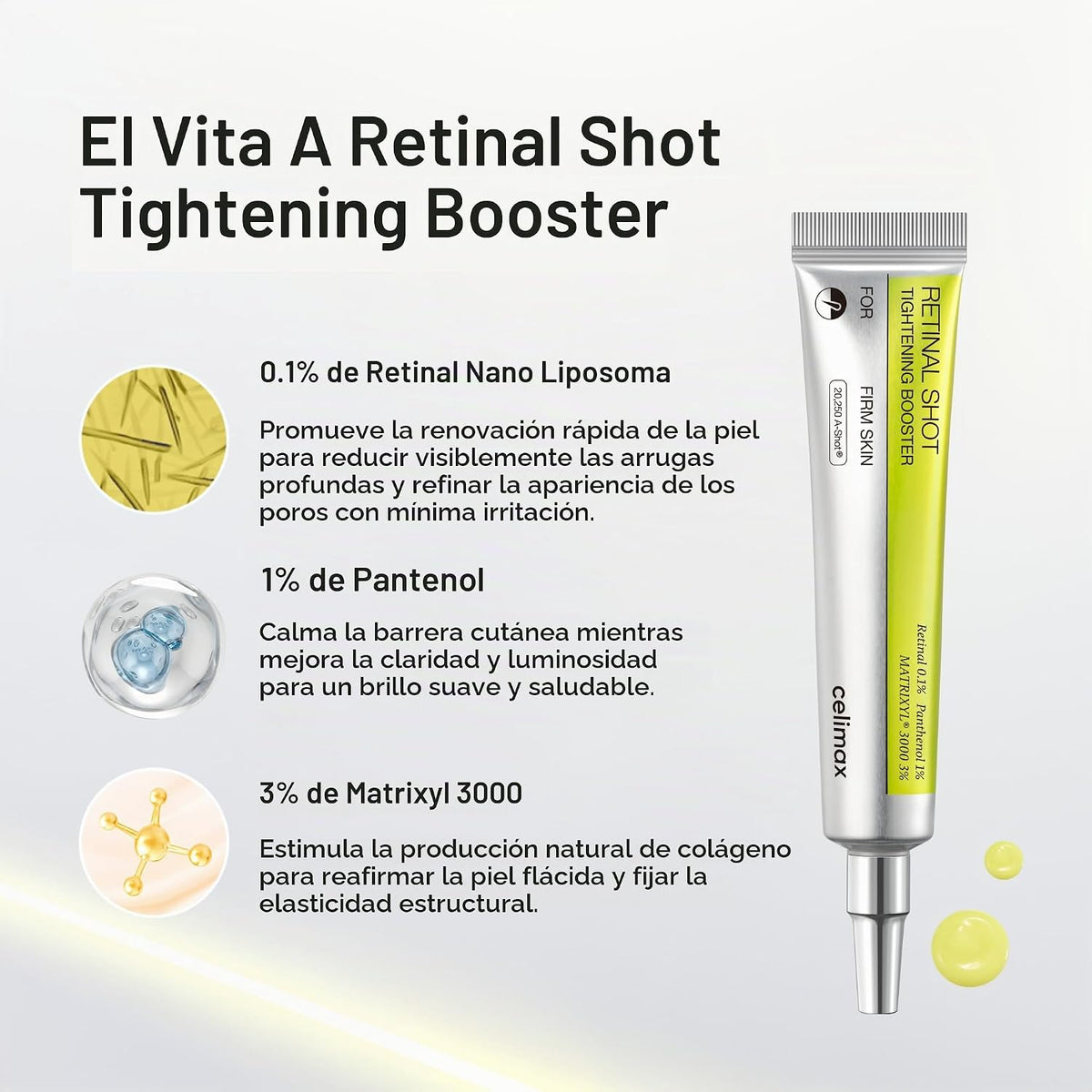 celimax The Vita A Retinal Shot potenciador de apriete + juego de c...
