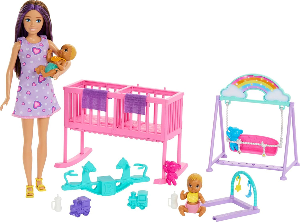 Barbie Skipper - Juego de muñeca y guardería con accesorios | con a...