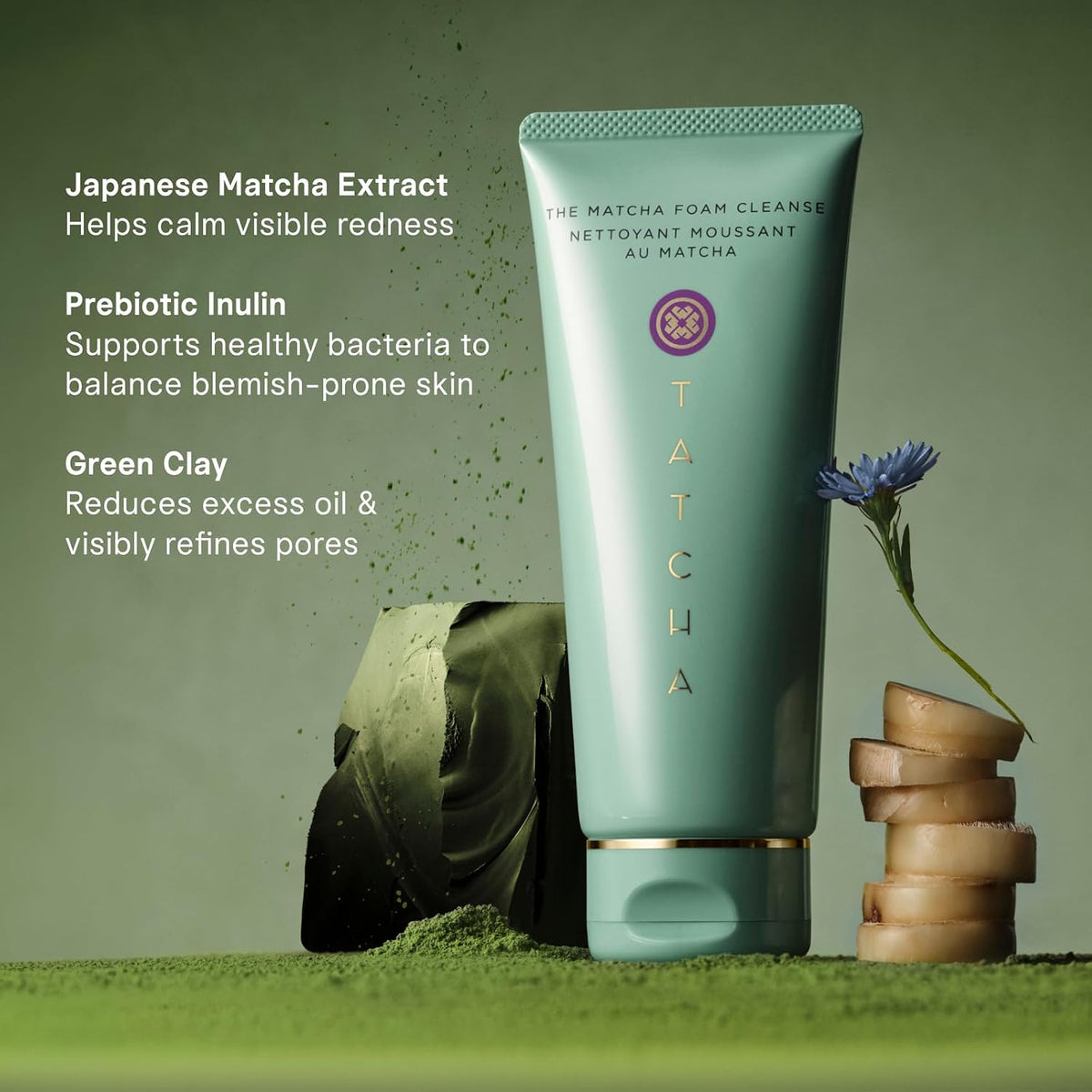 TATCHA The Matcha Foam Cleanse, Gel clarificante,