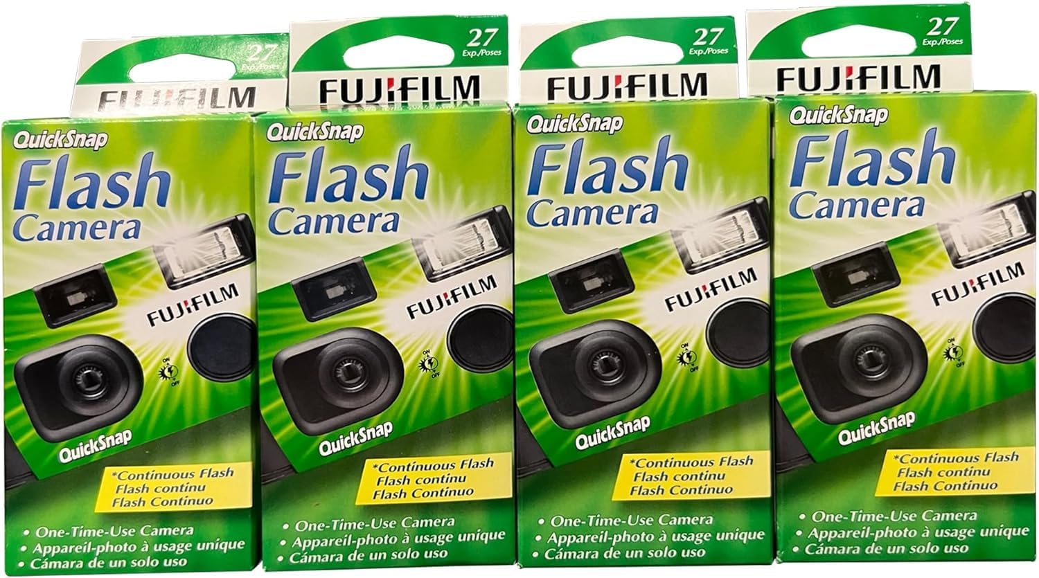 Fujifilm QuickSnap Flash 400 - Cámara de 1.378 in con flash, 27 Exp...