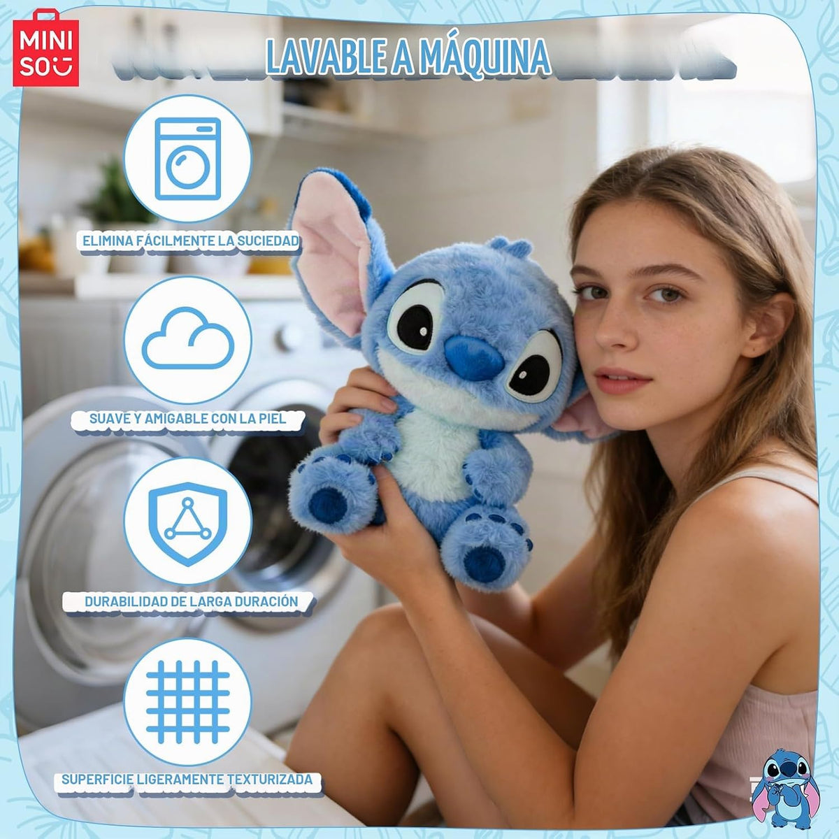 MINISO Disney Stitch - Juguete de peluche Lilo &amp; Stitch de felp...