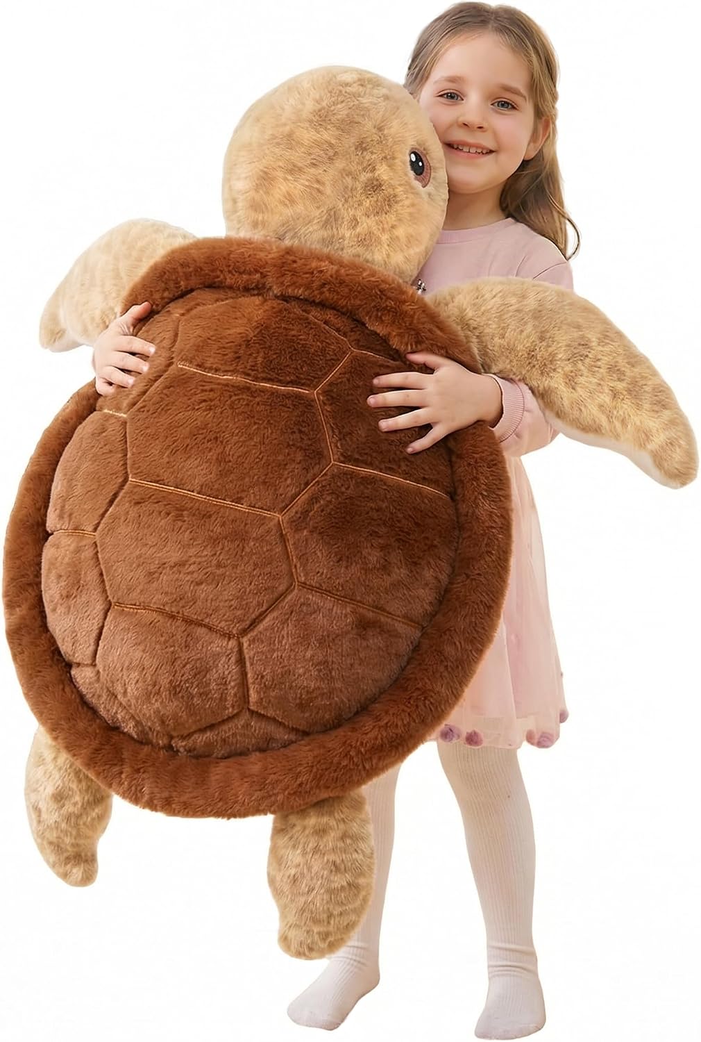 IKASA Juguete de peluche de tortuga marina gigante, juguetes suaves...