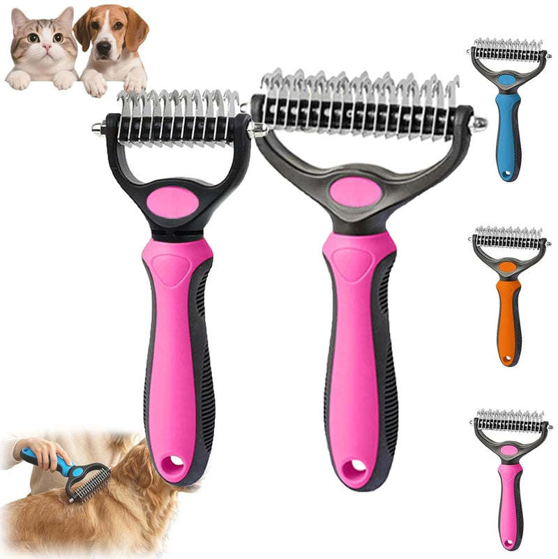 Pet Pro - Herramienta de aseo personal, cepillo 2 en 1 para perros...